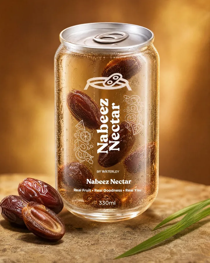 Canned by Waterley - Nabeez Nectar — sweet dates water premium cold-sealed can in Lahore